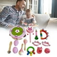 thumbnail image 4 of MERIGLARE WOODen Music Set for Toddlers with Storage Bag pink, 4 of 9