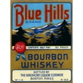 thumbnail image 3 of Vintage Booze Labels 12x14 Black Modern Framed Museum Art Print Titled - Blue Hills Bourbon Whiskey, 3 of 5
