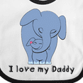 thumbnail image 4 of Inktastic I Love My Daddy Elephant Blue Boys Baby Bib, 4 of 4