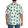 thumbnail image 3 of Uemuo Cute Turtle Pattern Cotton Linen Short Sleeve Shirts,Casual Lightweight Button Down Shirts,Vacation Beach Summer Tops-, 3 of 7