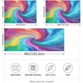 thumbnail image 4 of GZHJMY Satin Pillowcase for Hair and Skin Breathable Slip-Cool, Wrinkle-Resistant Soft and Smooth 20x26In Single Side Envelope Opening Without Zipper Rainbow Circle, 4 of 7
