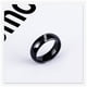 thumbnail image 3 of Qarigey Anillo de circón con incrustaciones de cristal, anillos de acero de titanio de estilo Simple de cerámica, accesorio de moda, joyería de Ropa, zapatos y accesorios Miscelánea Negro siete Qarigey AP014737-07, 3 of 6