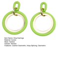 thumbnail image 4 of Kkkded Candy-colored Drop Earrings Circle Stitching Hollow Stud Earrings - Acrylic Hoop Splicing, Colorful Contrast Geometric, Lightweight Dangle Jewelry, 4 of 7