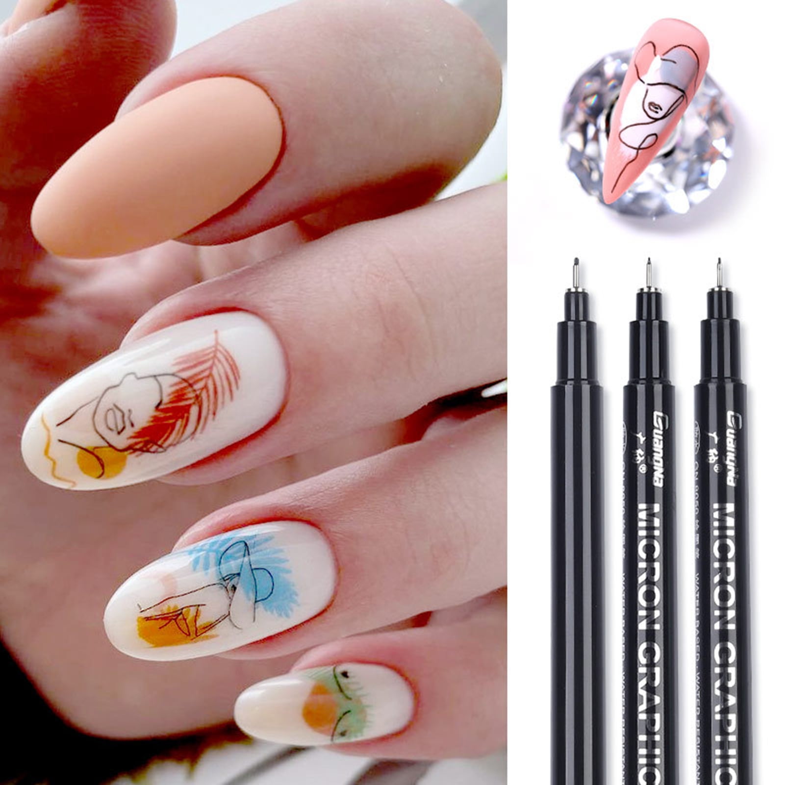 Buy Grace & Elegance 3d Nail Art Pen & Brush Painting Polish Design Kit 15  Nail Brushes Online at Best Prices in India - JioMart.