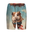 thumbnail image 2 of Haiem Hot Air Balloon Guinea Pig Men's Pajama Short with Soft Woven Cotton Elastic Waistband Sleep Short-Medium, 2 of 9