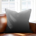 thumbnail image 2 of Gray Black Throw Pillow Cover Gradient Cotton Linen Cushion Cover Throw Pillow Case with Invisible Zipper for Couch Sofa Bed Chair Car 18x18 Inch, 2 of 9