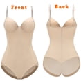 thumbnail image 4 of Lencería Sexy de seda delgada para mujer, ropa moldeadora sólida, body suave y liso, ropa interior moldeadora de barriga, lencería negra y desnuda, 4 of 5