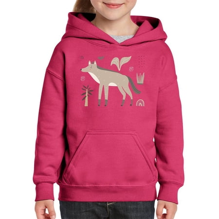 Hyena Summer Illustration Hoodie Juniors -Image by Shutterstock Medium