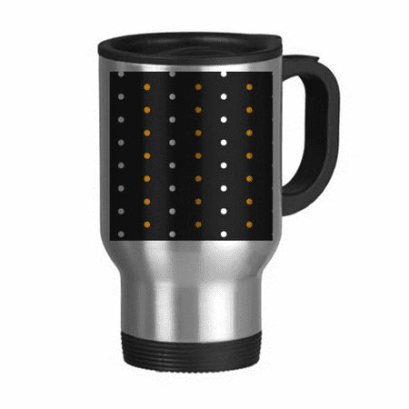 

Dot Happy Fear Halloween Art Deco Fashion Travel Mug Flip Lid Stainless Steel Cup Car Tumbler Thermos