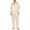 Beige, variant on Men's Satin Pajama Set, Solid Color Button Down Long Sleeve Top and Pants with Pockets, Comfortable Lounge Wear Set for Home, Sleep and Relaxation-Coffee