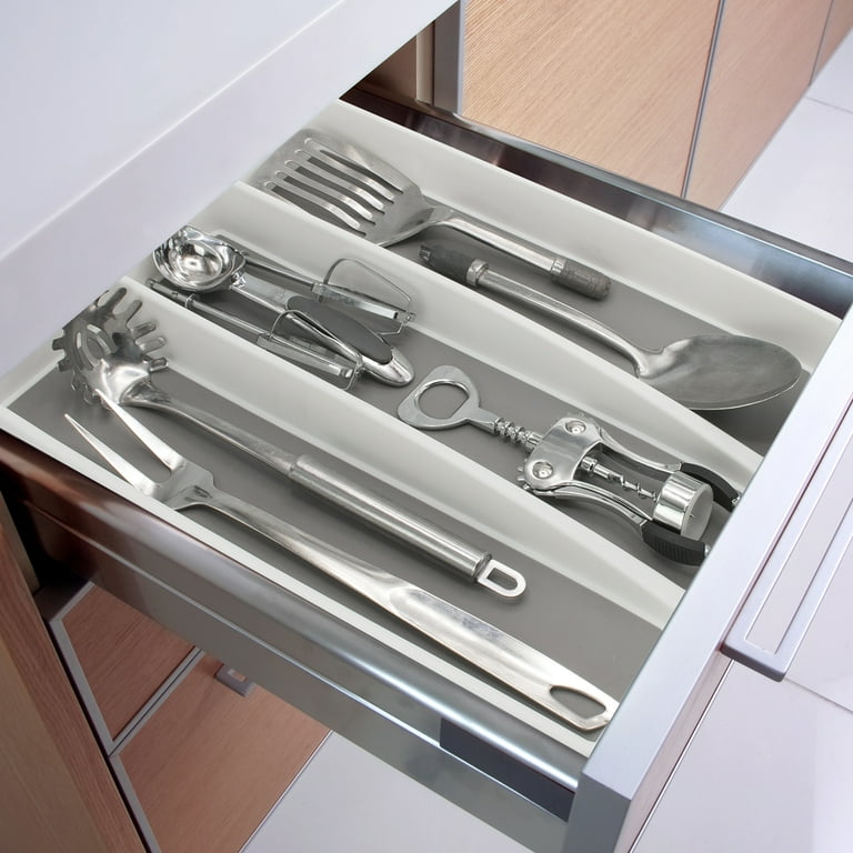 Expandable Cutlery Drawer Organizer, Flatware Drawer Tray for Silverware,  Serving Utensils, Multi-Purpose Storage for Kitchen, Office, Bathroom  Supplies 