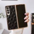 thumbnail image 1 of K-Lion for Samsung Galaxy Z Fold 4 Slim Case, Luxury Plating Frame Stylish Pattern Drop Protection Bumper Shockproof Anti-Scratch Ultra-Thin Case for Samsung Galaxy Z Fold4 7.6 inch,Black, 1 of 6