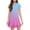 #A05-Sky Blue, variant on Abcomgle Summer Dresses for Girls Casual A-Line Short Sleeve Tshirt Dresses Gradient Beach Ruffle Hem Swing Skirt with Pockets for 4-14t Kids