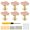 Pink, variant on 6 Pack Clover Cabinet Knobs Zinc Alloy Single Hole Pulls,Four-Leaf Clover Drawer Handles for Dresser,Wardrobe,Vanity(12pcs,Pink)