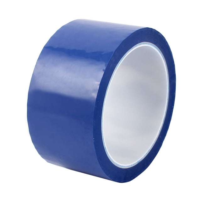 50mm Cinta de Mylar Auto Adhesiva de Una Sola Cara Fuerte 50M de Longitud Cinta de Logotipo Azul