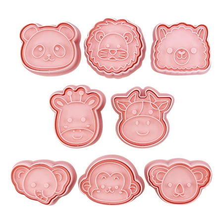 

CHAOMA 8 Pcs Forest Animal Shape Biscuit Embossing Fondant Baking Molds Cakes Cookie