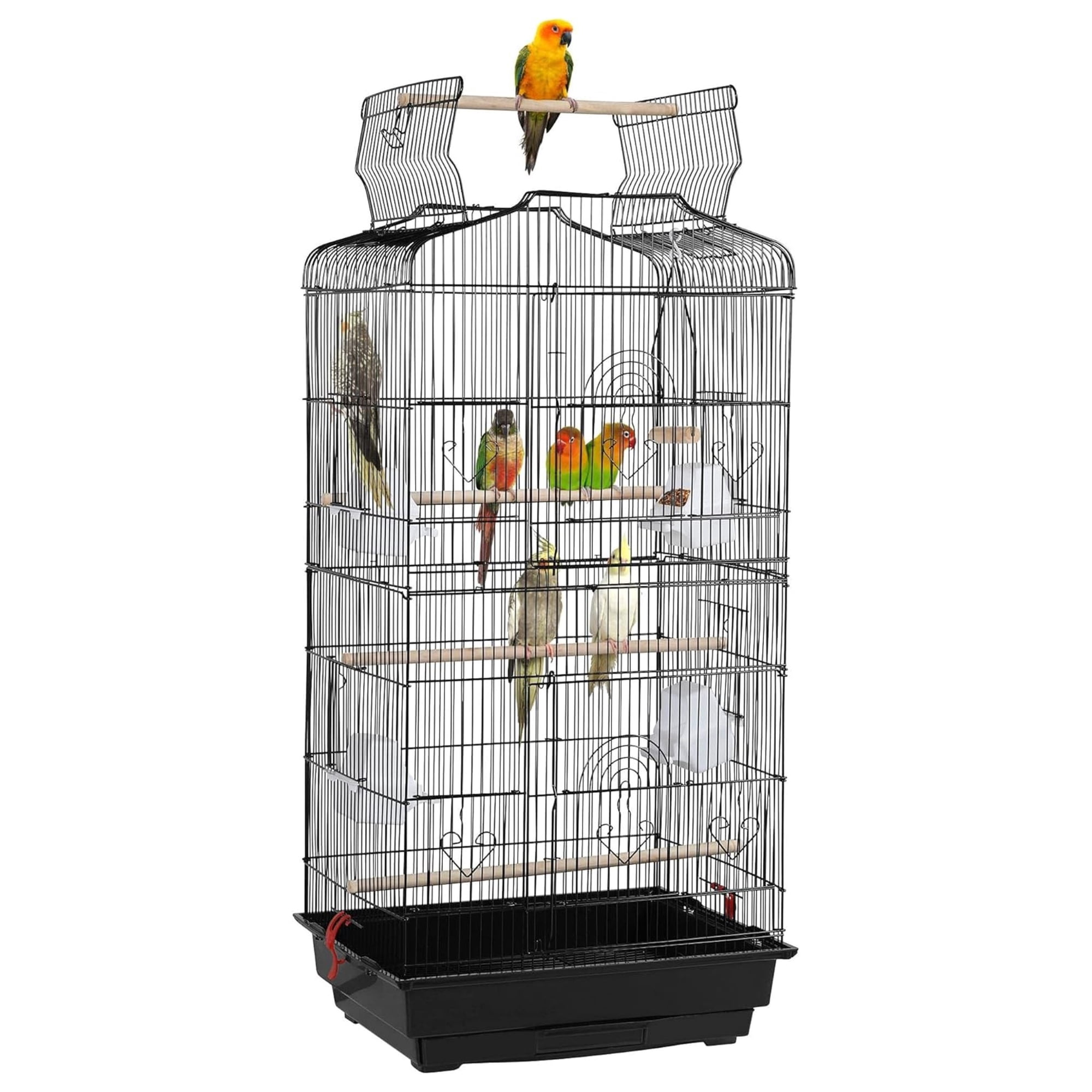 Bilot Open Play Top Cage Parakeet Cage with Stand for Small Parrot Budgies Finches Canaries Loves