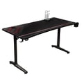 thumbnail image 2 of Tarnov Rectangular Metal Gaming Desk with USB Ports Black, 2 of 7