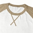 thumbnail image 7 of Xdegoge Mens Raglan Long Sleeve Baseball T Shirt Color Block Crewneck V Stitch Detail Casual Vintage Fall Athletic Workout Active Daily Pullover Tops Tees Shirts, 7 of 7