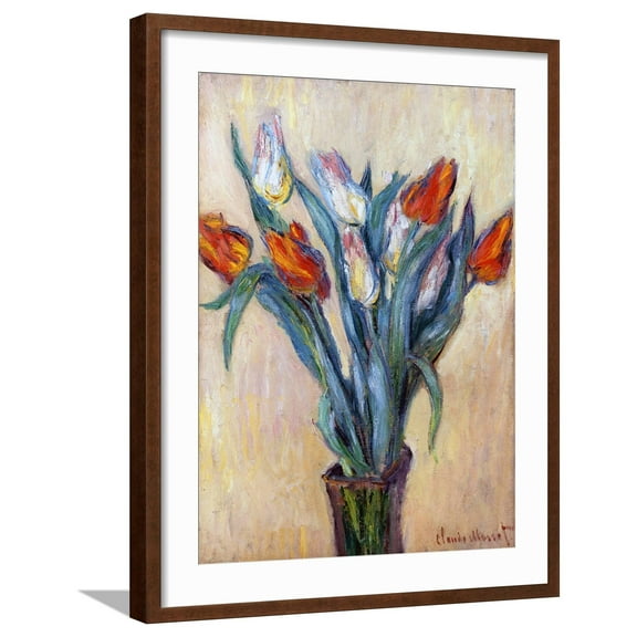 Tulips, 1885 Framed Giclee Print by Claude Monet, 18" x 24", Sold by Art.com