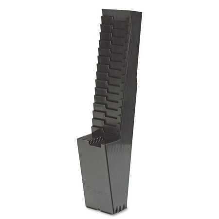 Acroprint 25-Pocket Expanding Time Card Rack, Plastic, Black