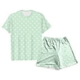 thumbnail image 1 of Girls Printed Short Sleeve Pajama Set with Button Front and Comfy Shorts for Playful Bedtime, 1 of 2