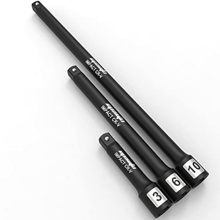 

EPAuto 3 Pcs 3/8-Inch Drive Impact Extension Bar Set