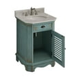 thumbnail image 3 of Benton Collection 24" Distressed Blue Bathroom Vanity with White Marble Top, 3 of 5
