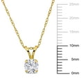 thumbnail image 4 of Created Forever Women's 1/2ct TW Lab Grown Diamond 14k Yellow Gold Solitaire Pendant with Chain, 4 of 7