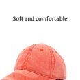 thumbnail image 3 of Baseball Cap Vintage Cotton Washable Adjustable Classic Hat - Orange, 3 of 6
