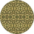 thumbnail image 1 of Ahgly Company Indoor Round Patterned Antique Bronze Green Area Rugs, 3' Round, 1 of 6