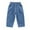 Dark Blue, variant on KAUOD Toddler Elastic Waist Jeans Straight Pull on Fall Denim Pants Baby Boys Girls Vintage Cropped Denim Trousers Pockets