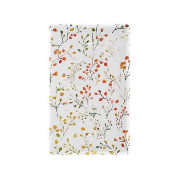 Yayeee Blank Wall Plate Cover 1-Gang 4.5"x2.7" Home Unused Decorative Outlet, Small Floral Pattern