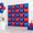 C01 - Red and Deep Blue-25PCS, variant on 25beige And White Square Foil Balloons Walldrop