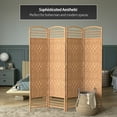 thumbnail image 6 of Red Lantern 5 1/2 ft. Tall Fiber Weave Room Divider - Natural - 4 Panel, 6 of 6
