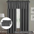 thumbnail image 2 of 2Pcs Blackout Valance Thickened High Shading Solid Color Kitchen/Bathroom Soft Silky Stylish Window-hy, 2 of 5