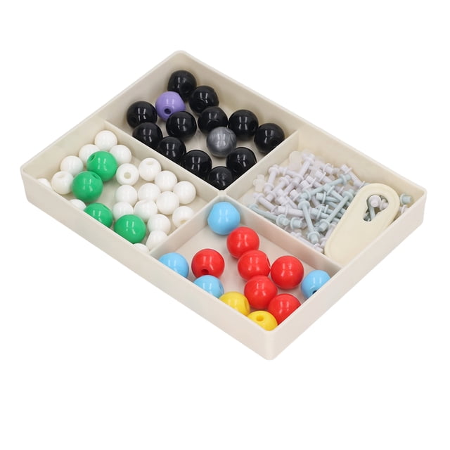 Organic Inorganic Chemistry Learning Kit, Convenient Safe Intuitive Molecular Structure Model Kit Colored PP Balls Firm for Laboratory