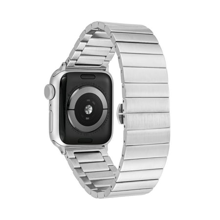 WITHit - Single Link Band for Apple Watch 38mm, 40mm and Series 7, 41mm - Brushed Silver