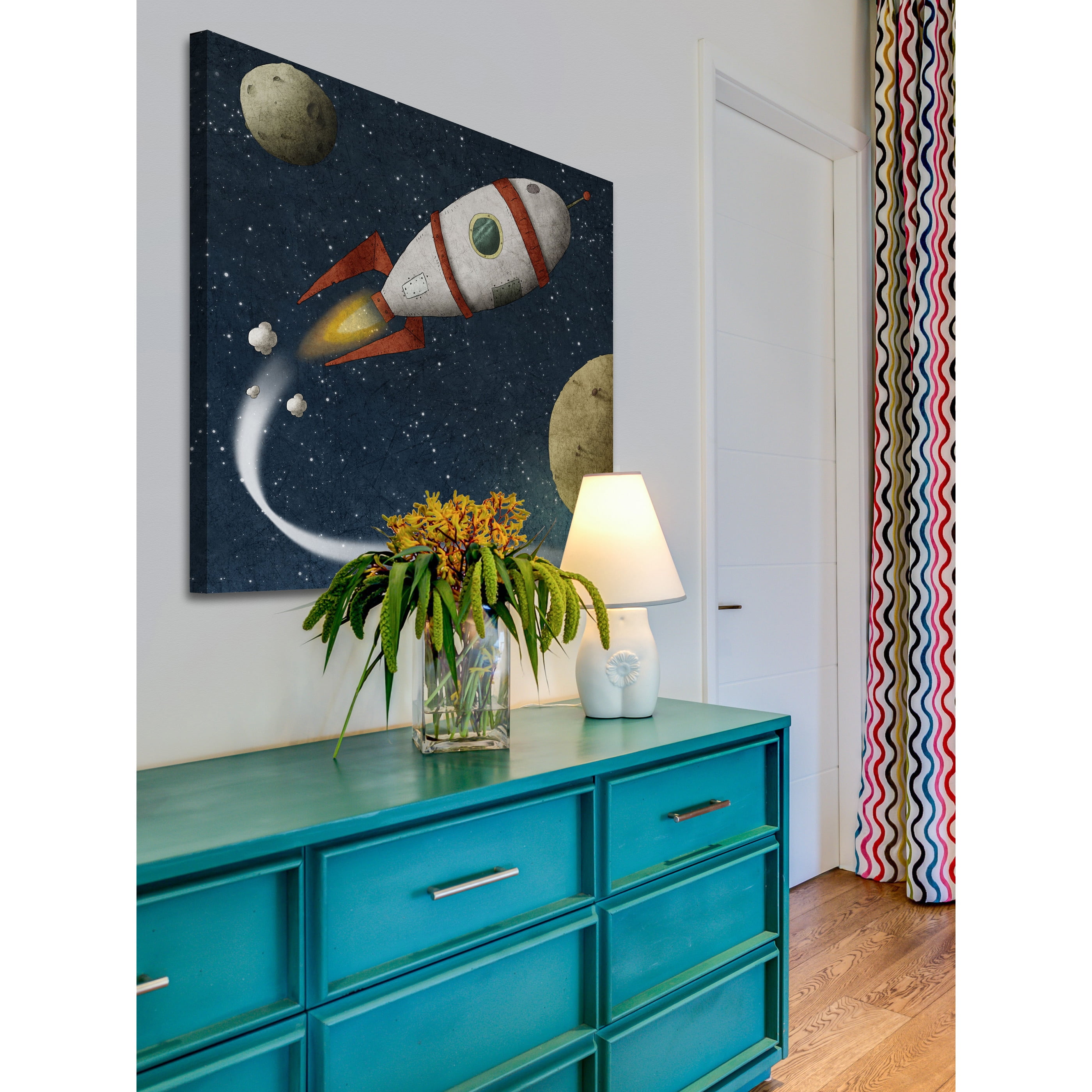 "Space Travel" Painting Print on Wrapped Canvas