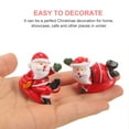 thumbnail image 3 of OUNONA 2Ud Adorno De Santa Claus De Resina Para Festiva Y Ambiente, 3 of 6