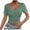 Green, variant on Women's Solid V Neck Drawstring Ruched Puff Sleeve Tops Dressy Slim Fit Retro Shirt Blouses White M