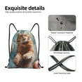 thumbnail image 4 of Daiia Floating Cat And Donuts Pattern Drawstring Backpack, Gym Bag, Lightweight Backpack, Water-Resistant Bag Travel Sports Backpack, Fitness Bag, Yoga Bag-Medium, 4 of 6