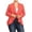 Medium Polka Red White, variant on Women's Plus Size Solid Long Sleeve Blazer Jacket ? Office Workwear Open Front