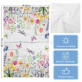thumbnail image 5 of Wildflowers Kitchen Towels Set of 2, Water Absorbent Dish Towel, Spring Farmhouse Tulip Floral Leaf Wooden Grain Decorative Hand Towels - Quick Drying Cloth for Cooking Baking, 18x28 Inch, 5 of 8