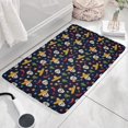 thumbnail image 3 of Navy Mexican Skull Pattern Flannel Non Slip Door Rugs,Washable Door Mats Indoor,Decorative Door Mats,Dirt-Resistant and Absorbent Doormat for Entrance,Bedroom,Kitchen,Bathroom,23.5x16in(60x40cm), 3 of 5