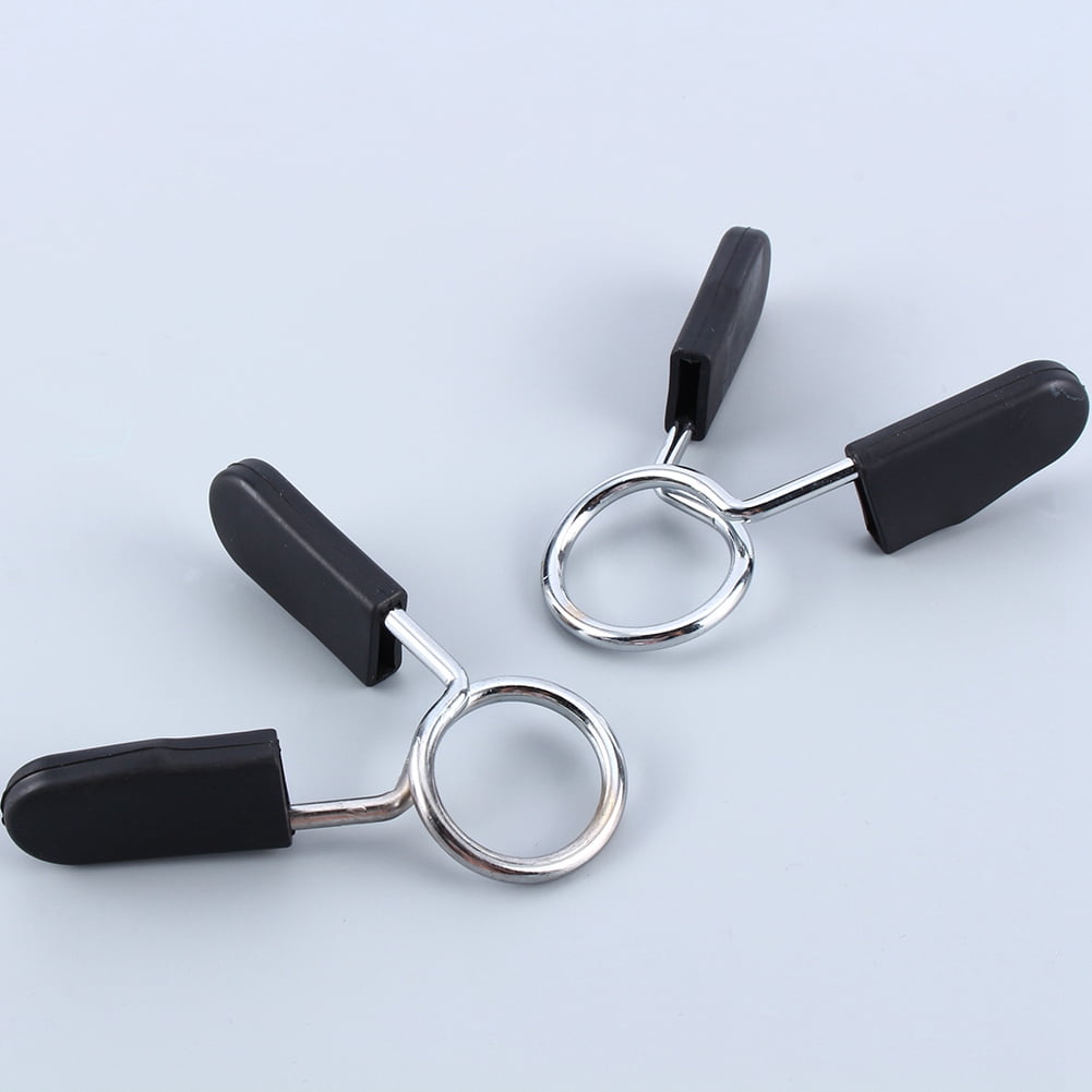 2 Pcs Standard 25mm Barbell Dumbbell Lock Clamp Spring Collar Clip Yoga Training Barbell Bar Clamps Spring 