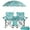 Pineapple, variant on Portable Outdoor 2-Seat Camping Folding Chair with Adjustable Sun Umbrella - Heavy Duty Foldable Beach Chairs with Storage Pocket and Cup Holders for Patio/Pool/Park, Pineapple