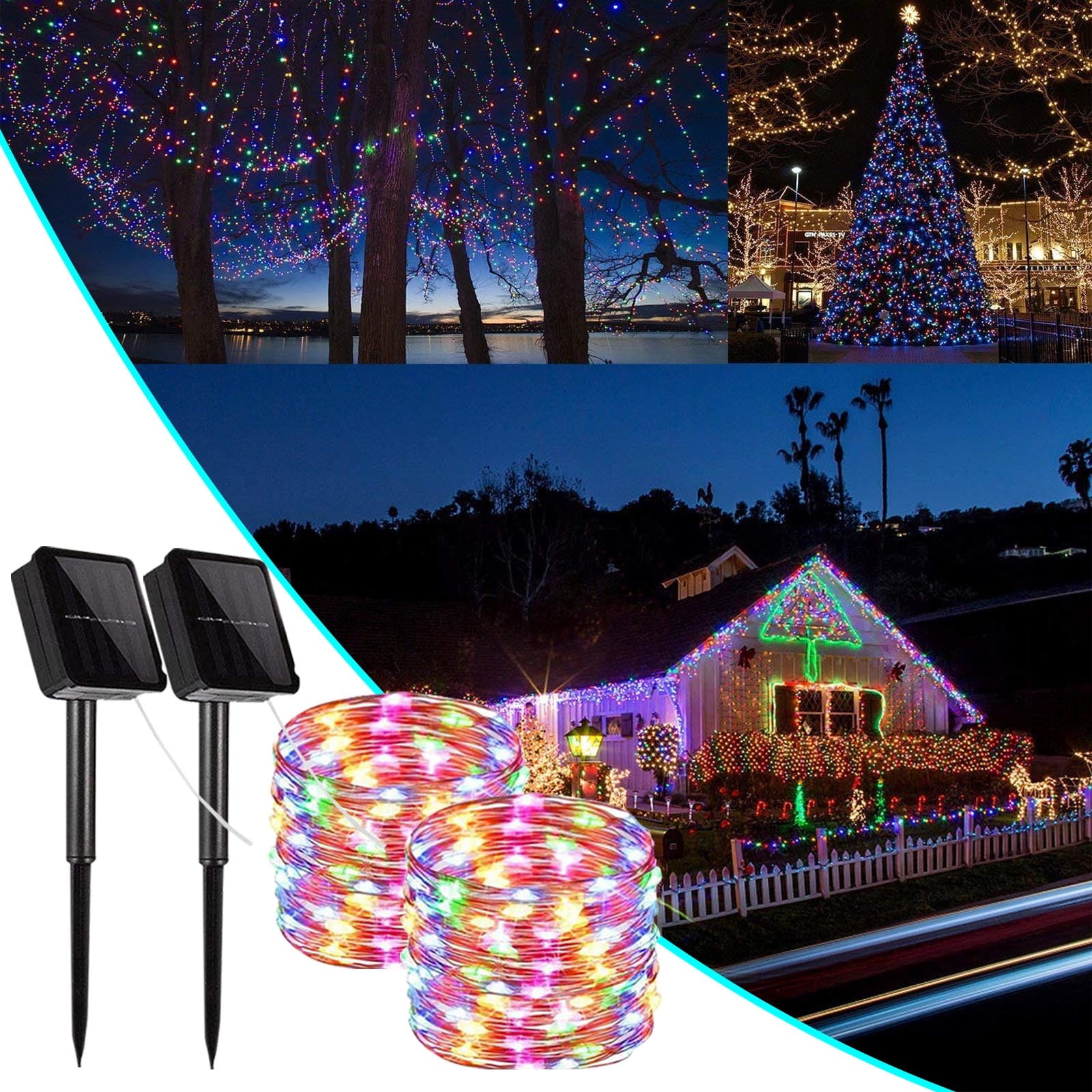 12m 120 LED Christmas Outdoor Rope Lights Fairy Strip Lamp Garden Party Decor 