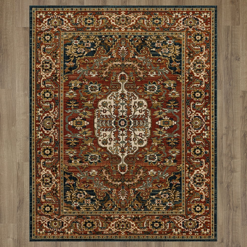 Mohawk Home Borrowdale Woven Ornamental Indoor Area Rug, Red, 8' x 10'