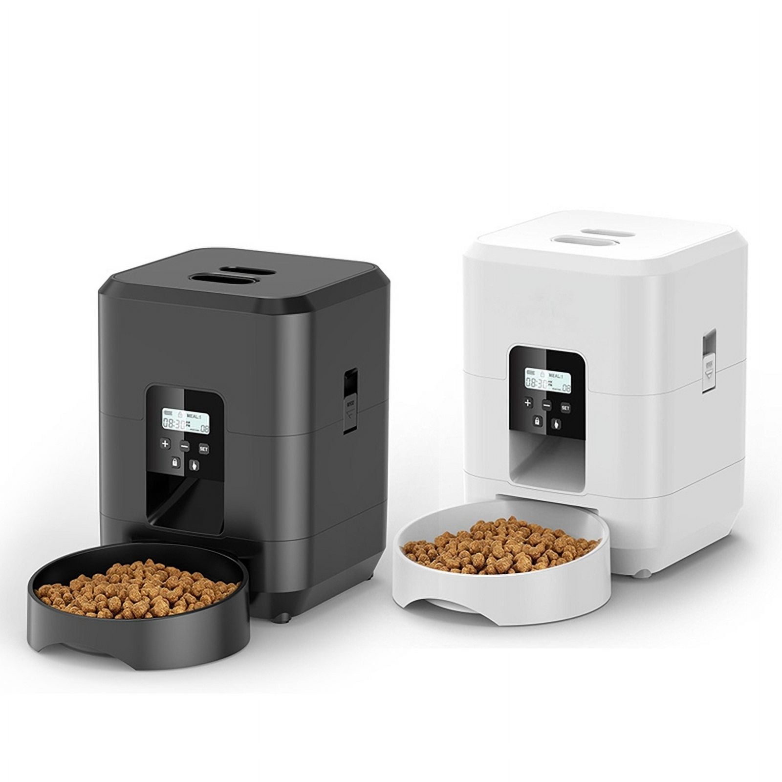 Automatic Cat Feeder 2L Automatic Pet Feeders for Cats and Dogs Cat Food Dispenser for Dry Food Timed Cat Feeders (US),A